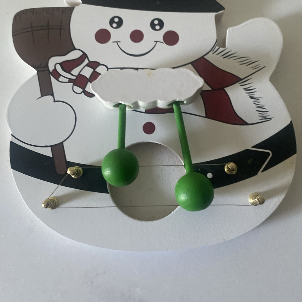 Vintage Snowman  Musical Door Harp Wooden Christmas - Picture 4 of 9